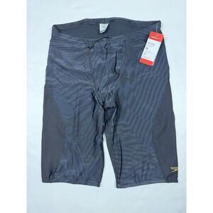 Speedo Mens Eco Pro LT Jammer Swim Trunks Deep Storm Anthracite 38 NWT 8004122